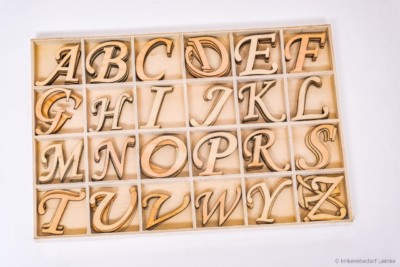 Buchstabensortiment A bis Z aus Holz