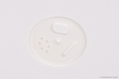 Fluglochrosette Kunststoff weiß, 50 mm