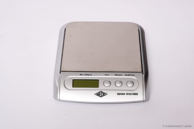 Elektronische Edelstahl Waage 5 kg mit Taraausgleich